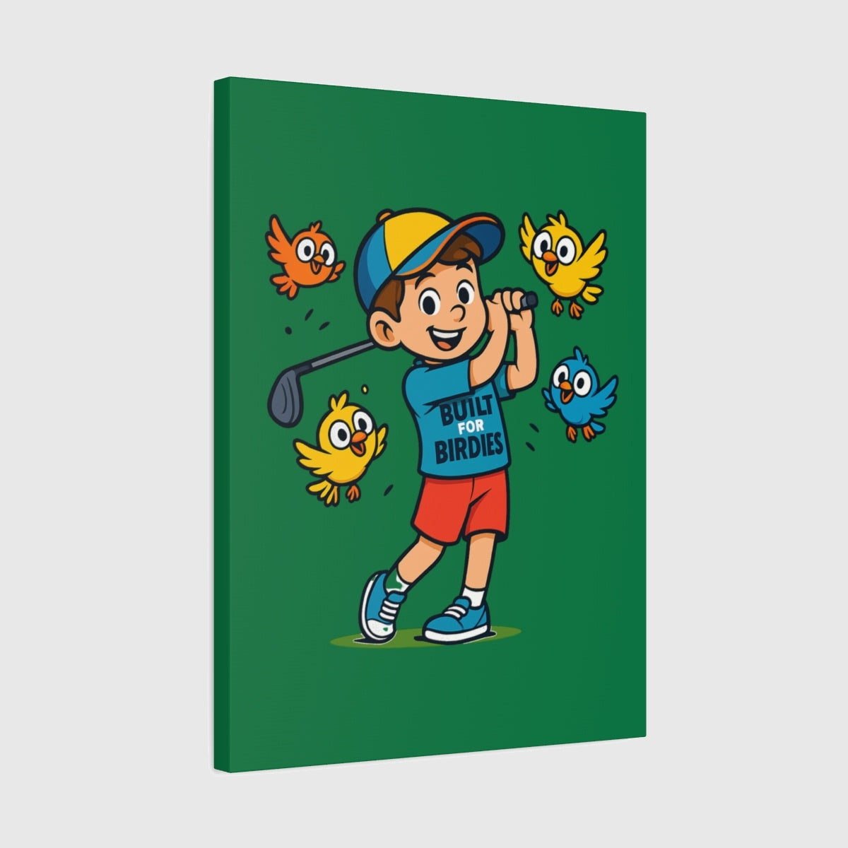 Built for Birdies - Canvas Wall Art - Dark Green - 18×24 - front
