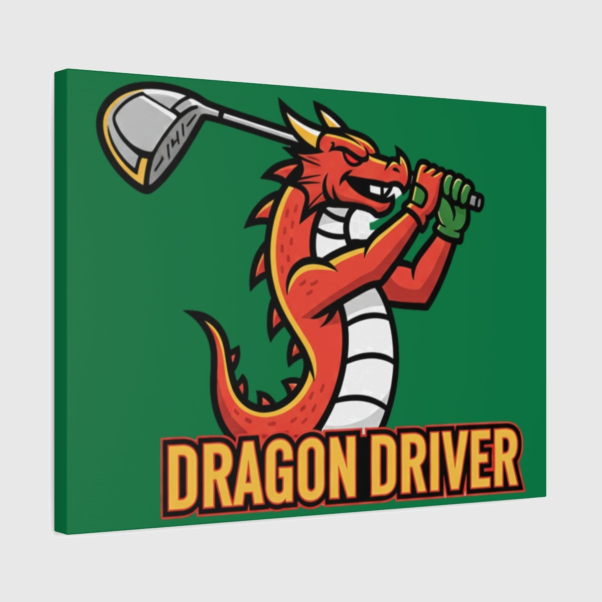 Dragon Driver - Canvas Wall Art - Dark Green - 18×24 - front
