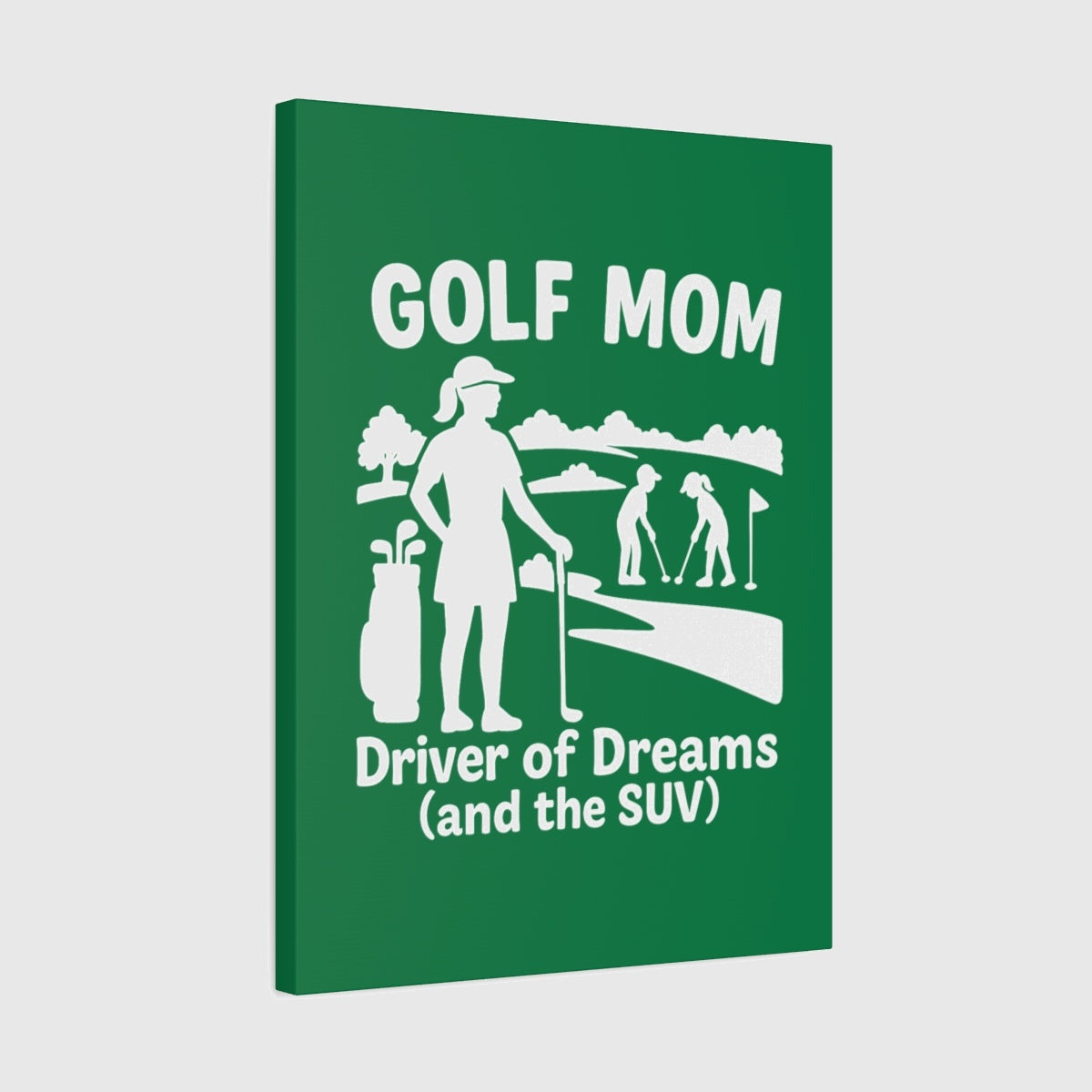Golf Mom - Canvas Wall Art - Dark Green - 18×24 - front