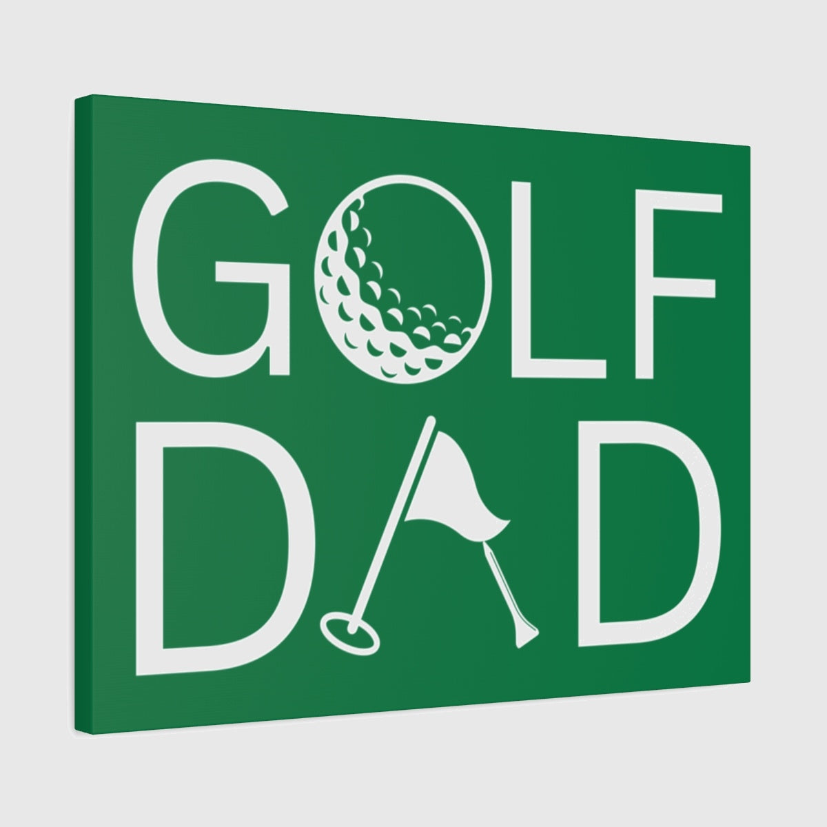 Golf Dad - Canvas Wall Art - Dark Green - 18×24 - front