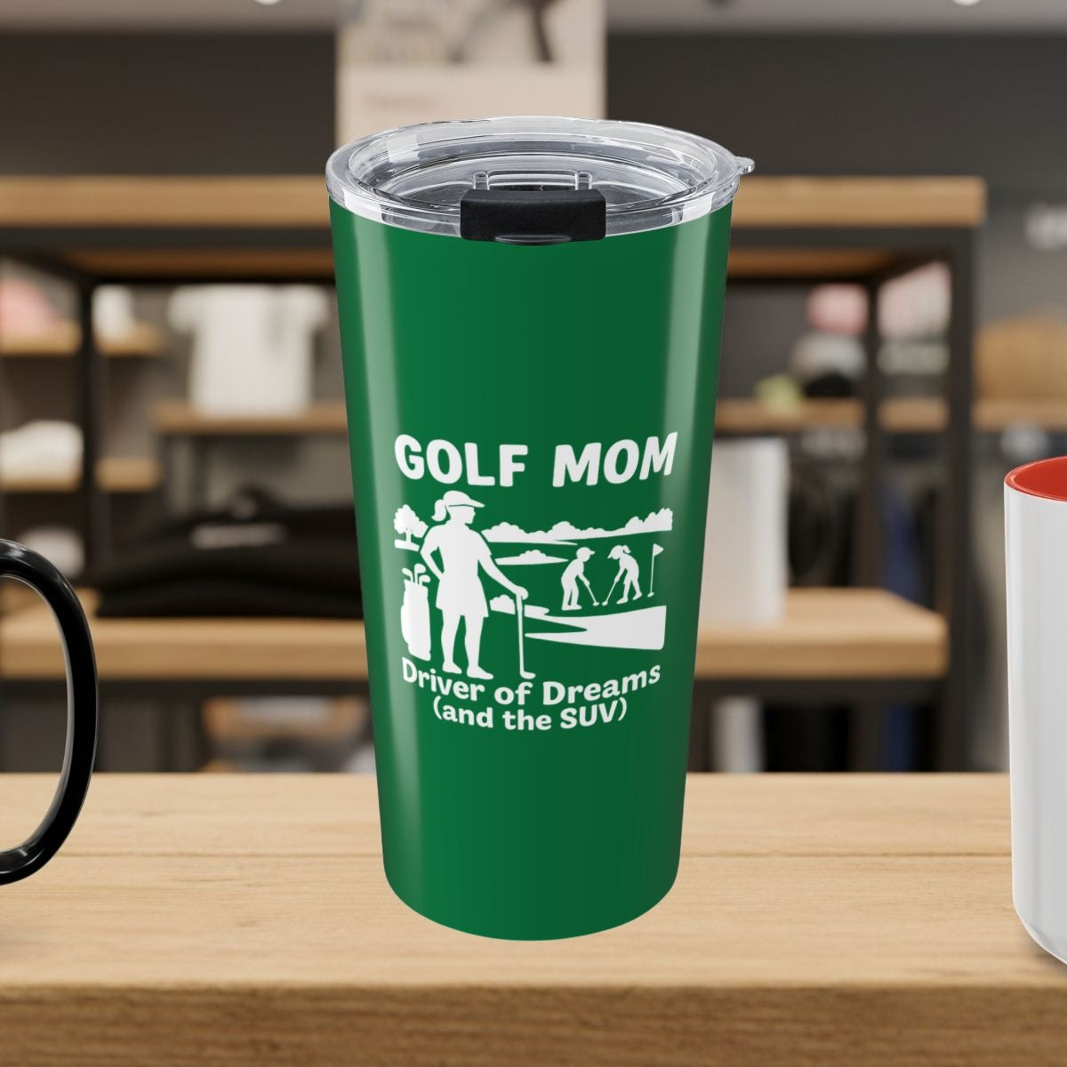 Golf Mom - 20oz Tumbler in Dark Green