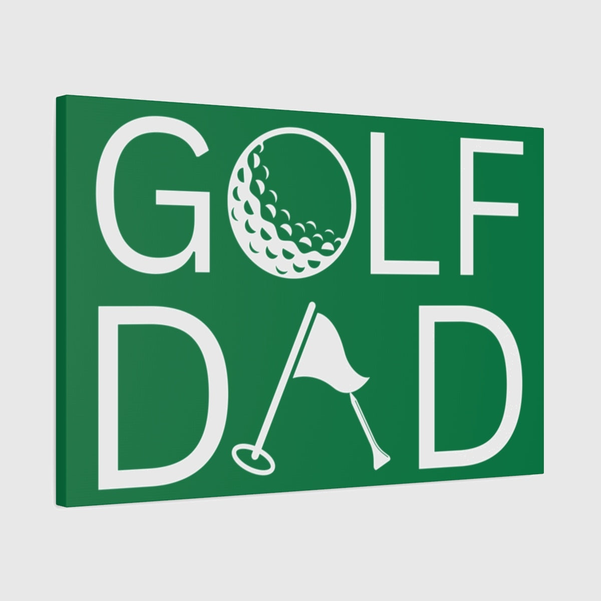 Golf Dad - Canvas Wall Art - Dark Green - 20×30 - front