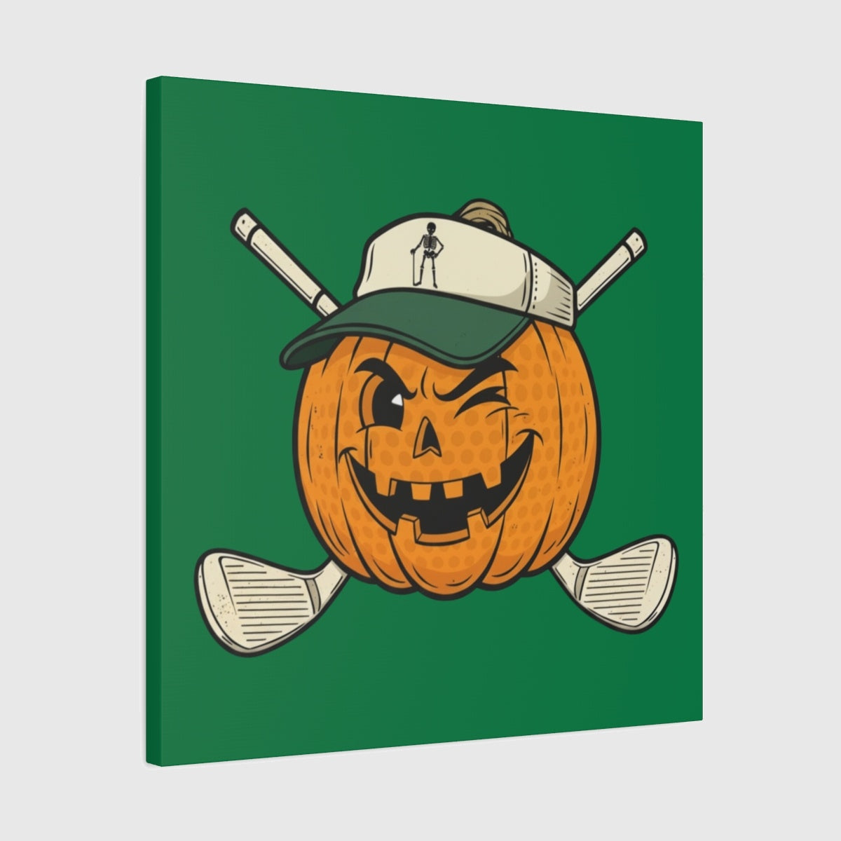 Golf or Gourd - Canvas Wall Art - Dark Green - 24×24 - front