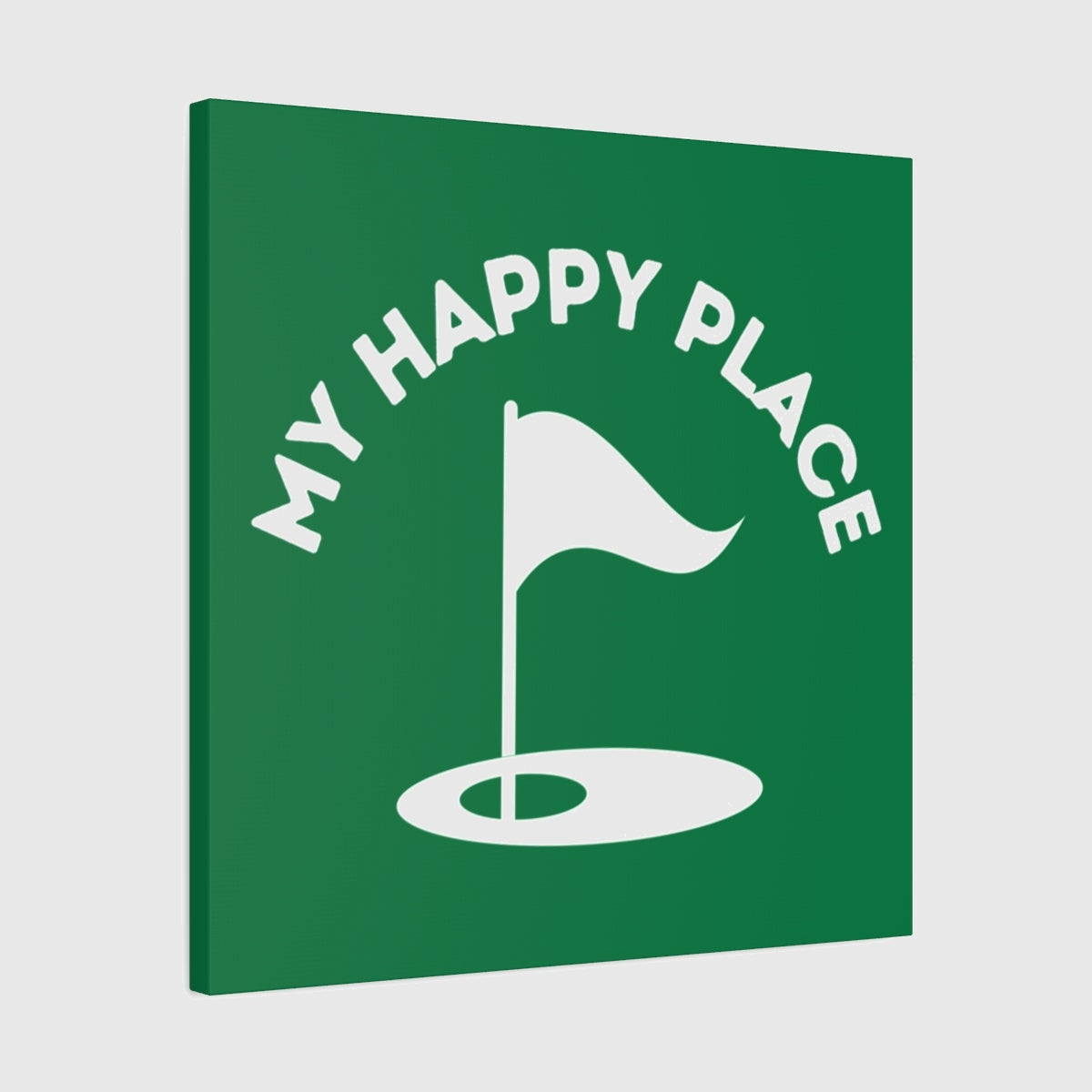 My Happy Place - Canvas Wall Art - Dark Green - 24×24 - front