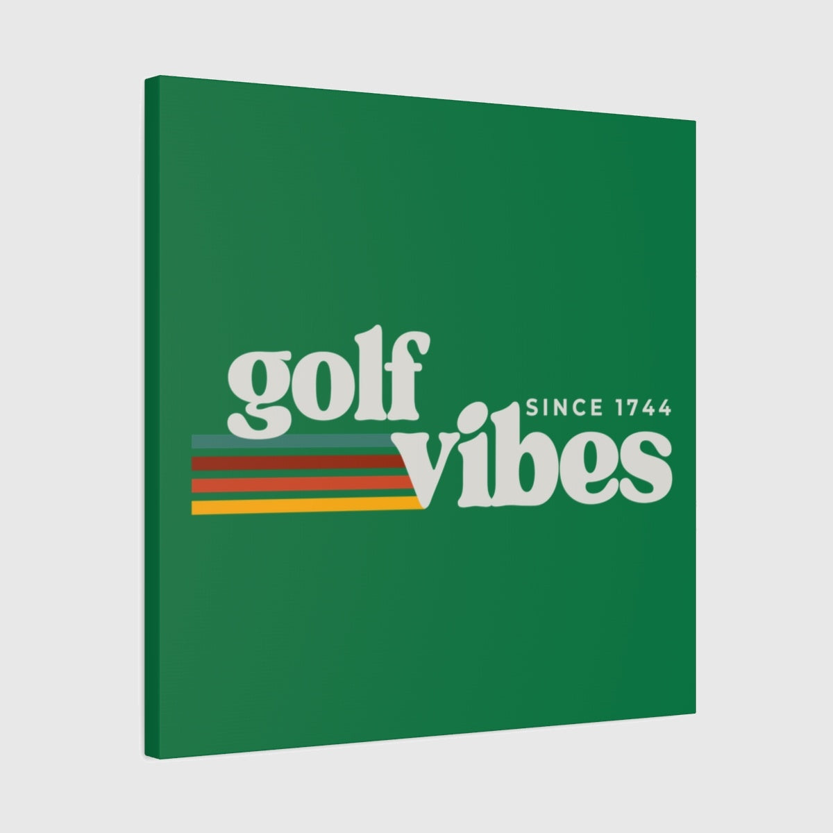 Golf Vibes - Canvas Wall Art - Dark Green - 24×24 - front