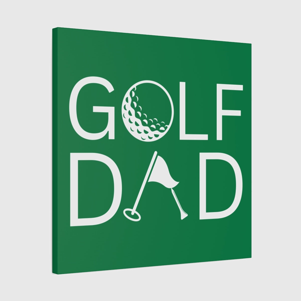 Golf Dad - Canvas Wall Art - Dark Green - 24×24 - front