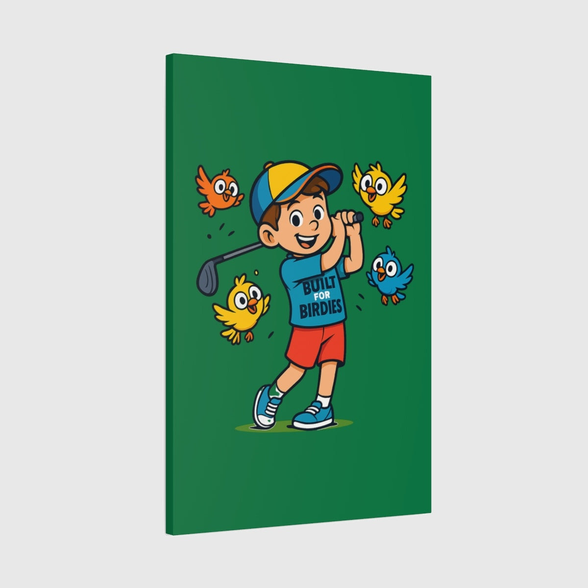 Built for Birdies - Canvas Wall Art - Dark Green - 24×36 - front