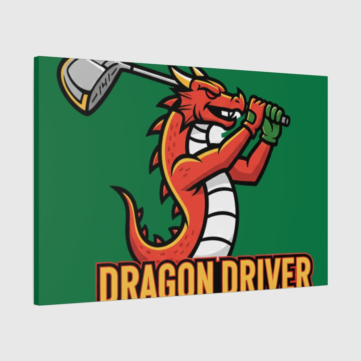 Dragon Driver - Canvas Wall Art - Dark Green - 24×36 - front