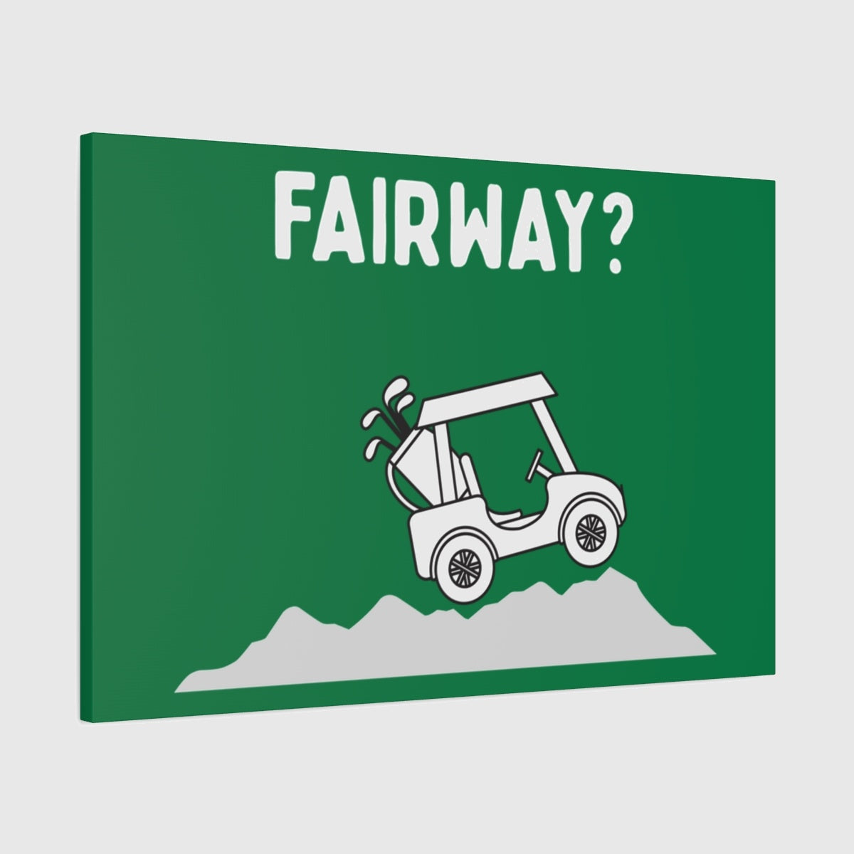 Fairway? - Canvas Wall Art - Dark Green - 24×36 - front