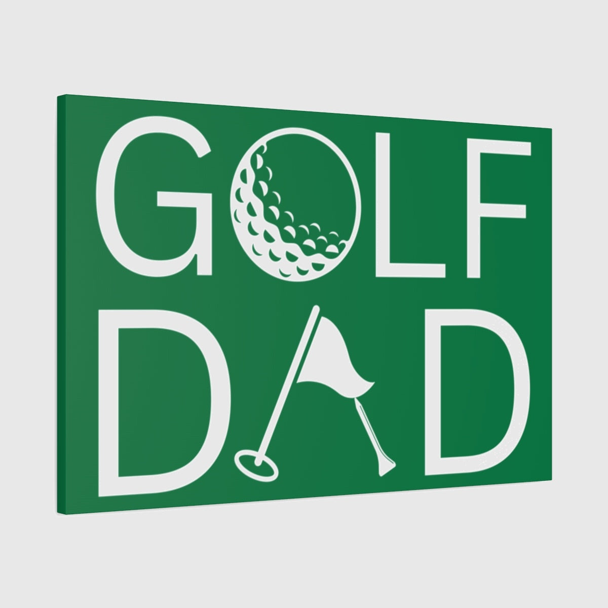 Golf Dad - Canvas Wall Art - Dark Green - 24×36 - front