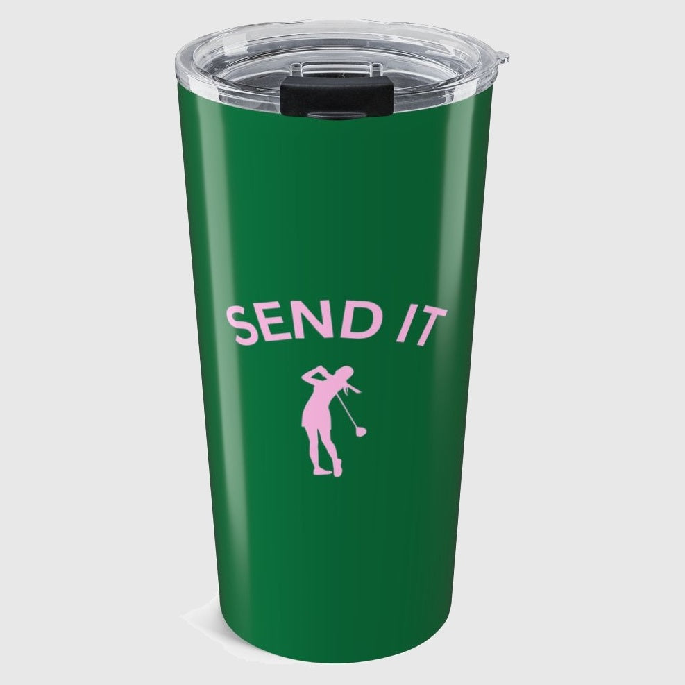 SEND IT (Female) - 20oz Tumbler in Dark Green