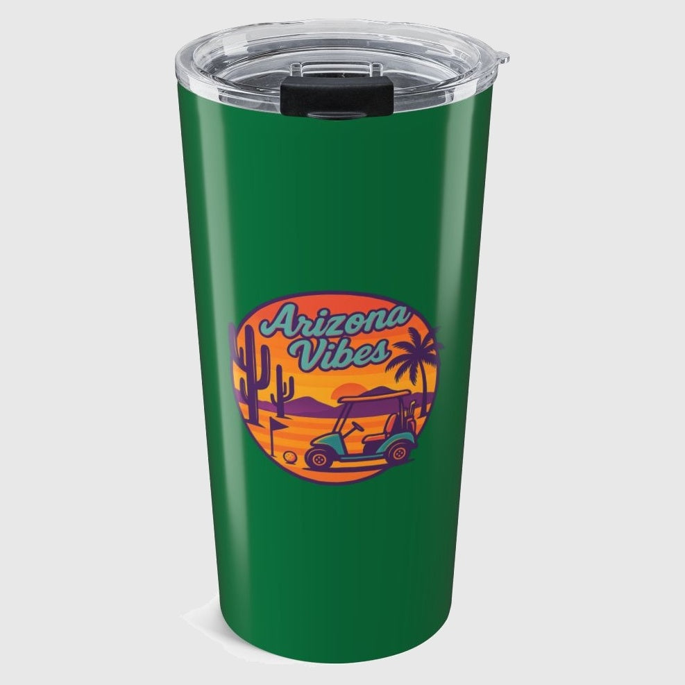 Golf Vibes - Arizona - Desert Edition Golf Destination - 20oz Tumbler in Dark Green