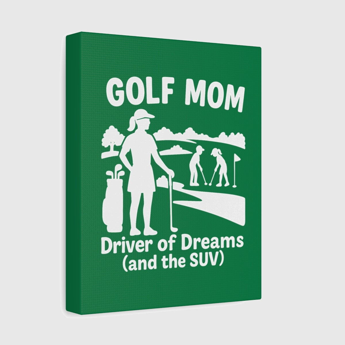 Golf Mom - Canvas Wall Art - Dark Green - 8×10 - front