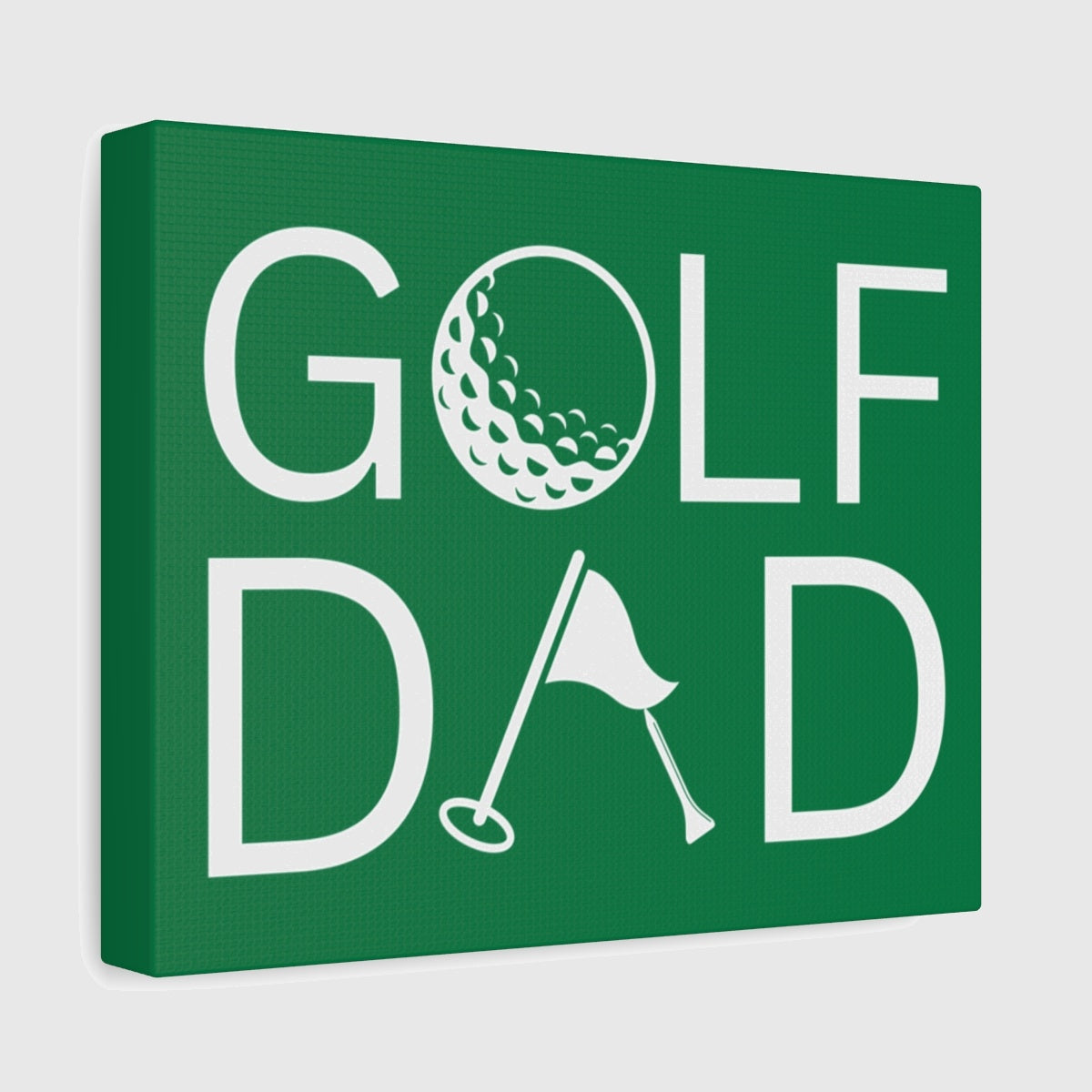 Golf Dad - Canvas Wall Art - Dark Green - 8×10 - front