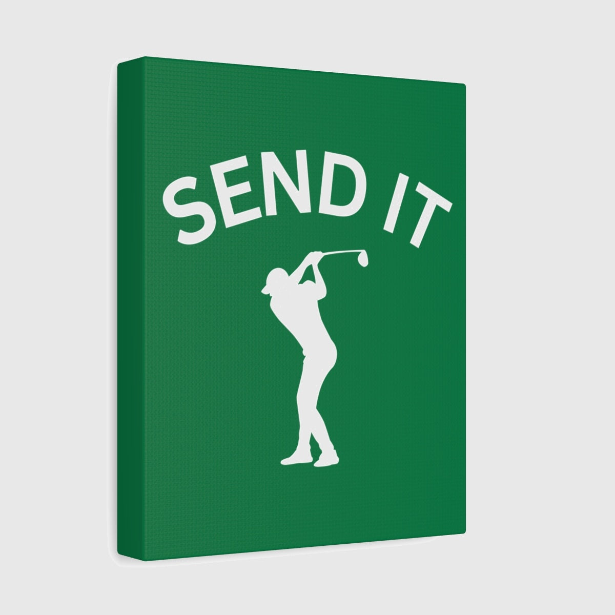 SEND IT (Male) - Canvas Wall Art - Dark Green - 8×10 - front