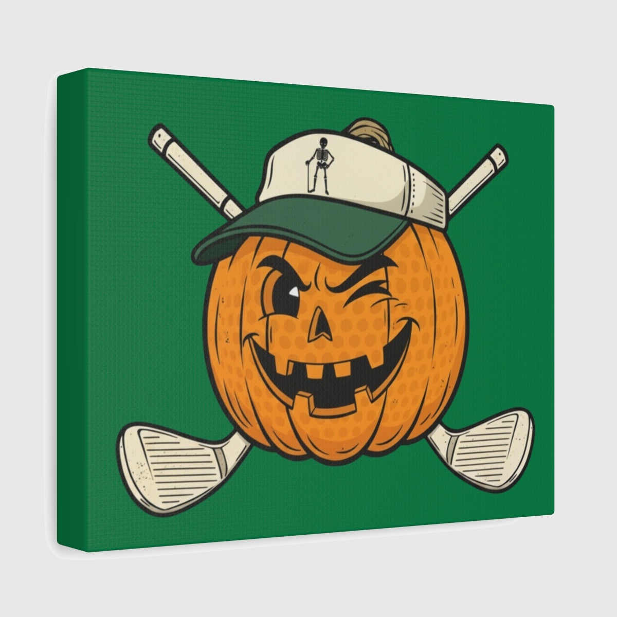 Golf or Gourd - Canvas Wall Art - Dark Green - 8×10 - front