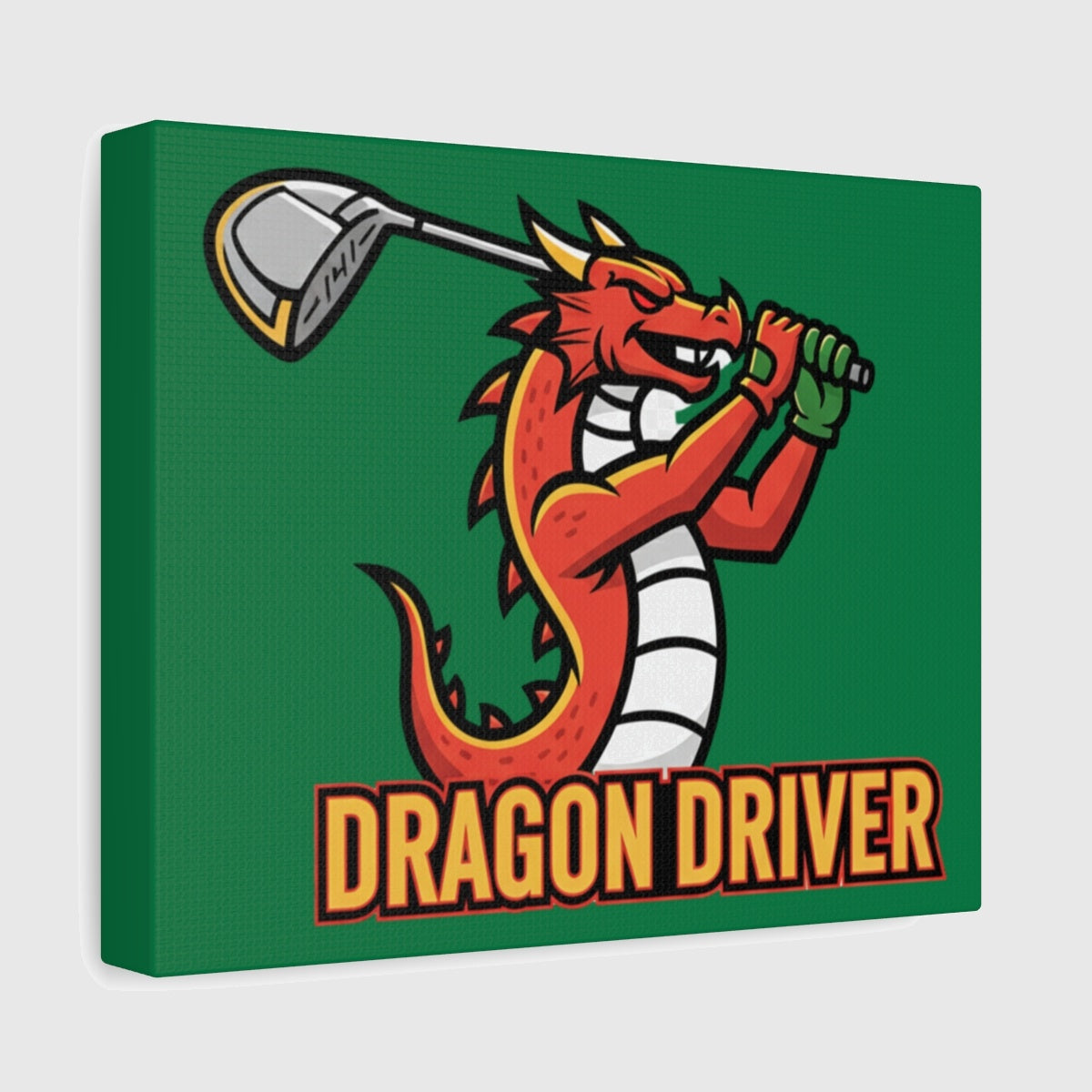 Dragon Driver - Canvas Wall Art - Dark Green - 8×10 - front