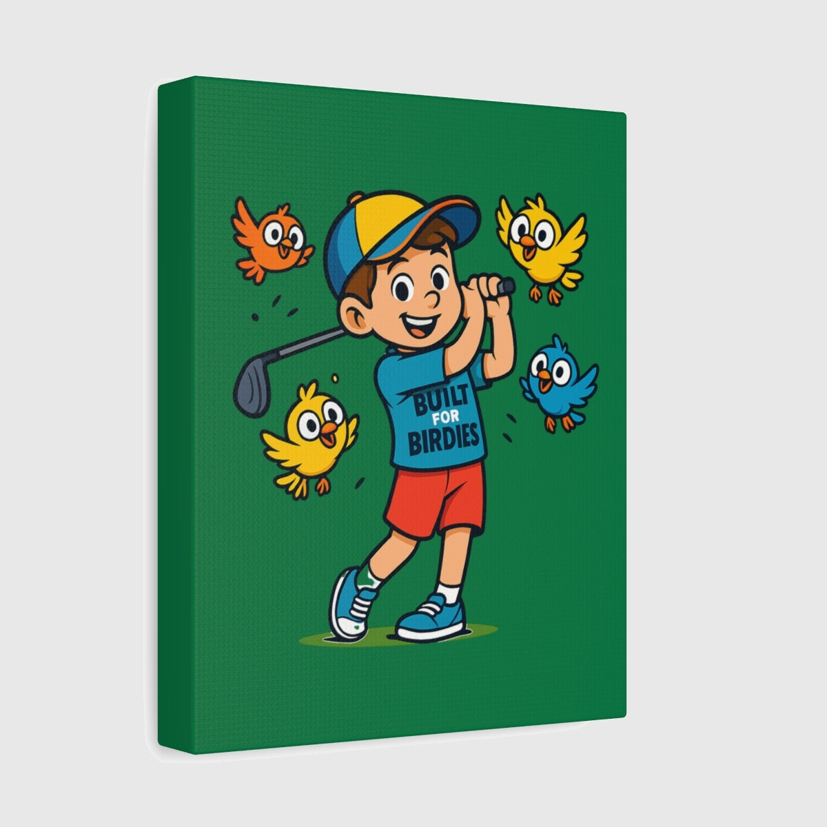 Built for Birdies - Canvas Wall Art - Dark Green - 8×10 - front