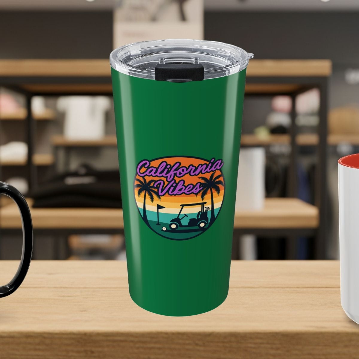 Golf Vibes - California Coast Edition - 20oz Tumbler in Dark Green