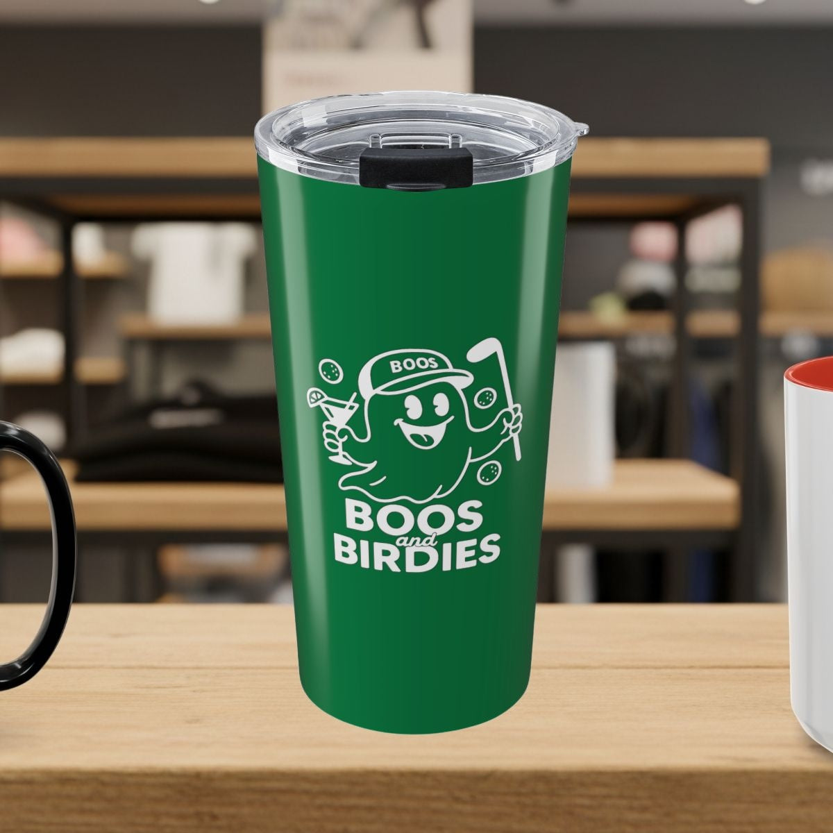 Boos and Birdies - 20oz Tumbler in Dark Green
