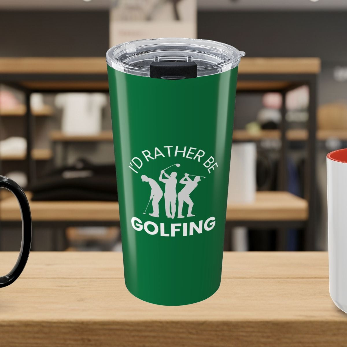 I'd Rather Be Golfing - 20oz Tumbler in Dark Green