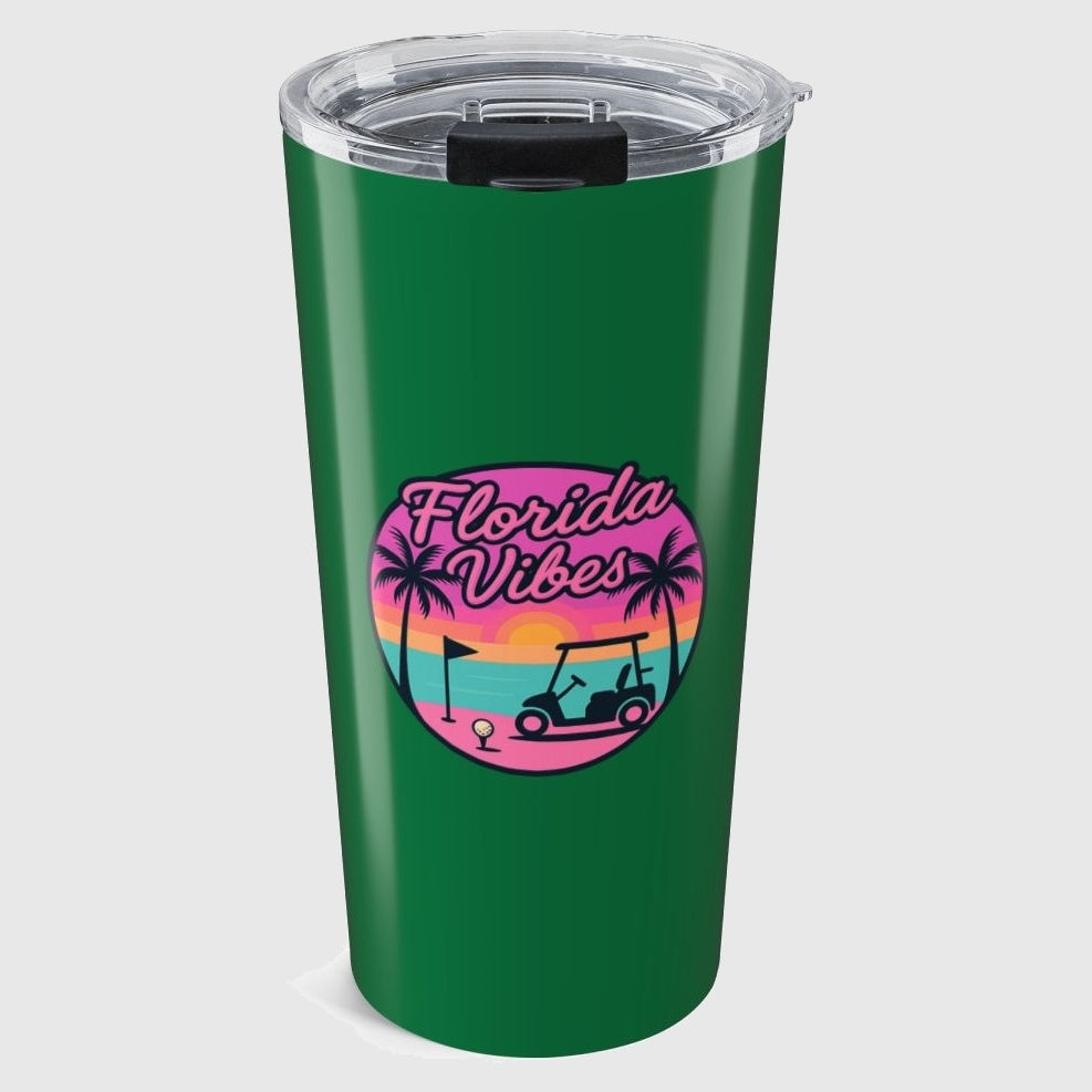 Golf Vibes - Florida Sunshine Edition - 20oz Tumbler in Dark Green