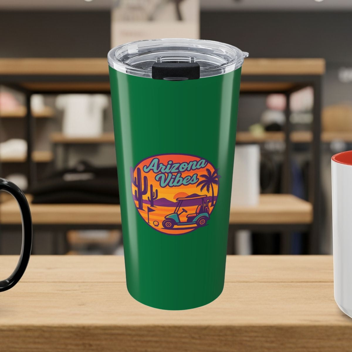 Golf Vibes - Arizona - Desert Edition Golf Destination - 20oz Tumbler in Dark Green