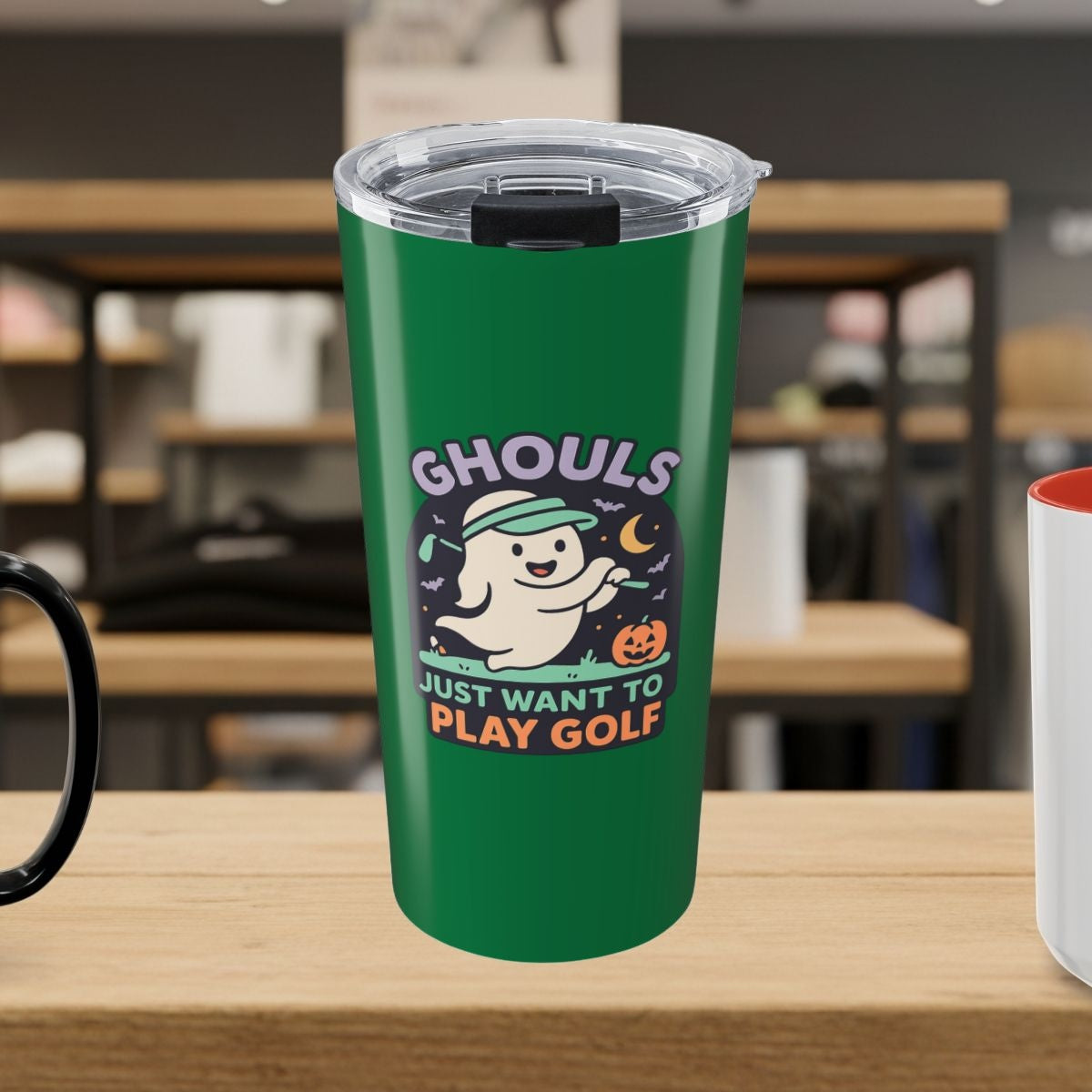Ghouls Just Wanna Play Golf - 20oz Tumbler in Dark Green