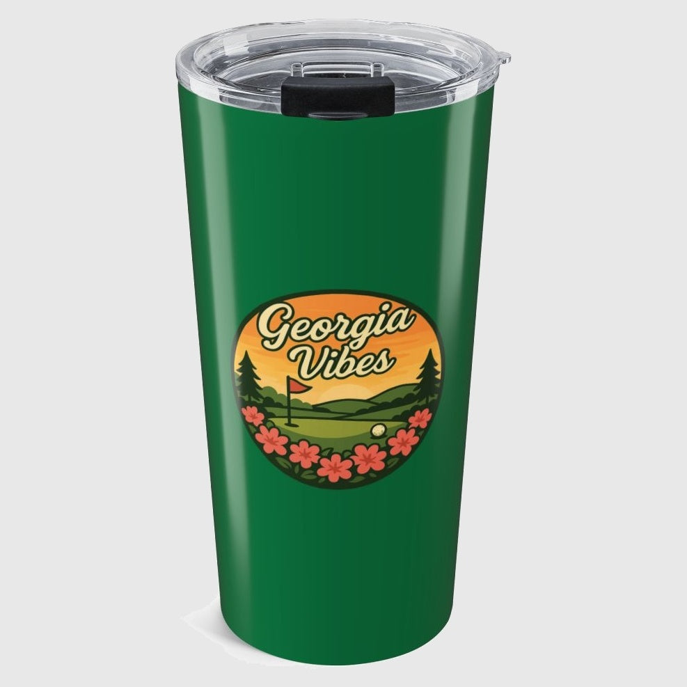 Golf Vibes - Georgia Azalea Edition - 20oz Tumbler in Dark Green