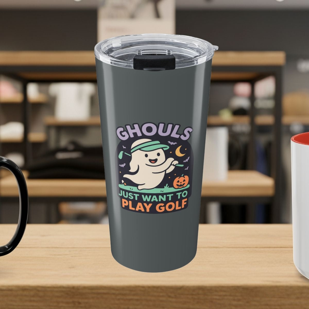 Ghouls Just Wanna Play Golf - 20oz Tumbler in Dark Grey
