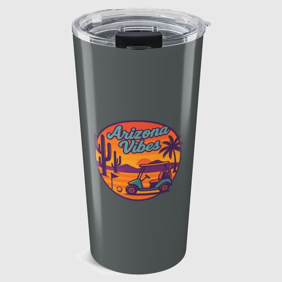 Golf Vibes - Arizona - Desert Edition Golf Destination - 20oz Tumbler in Dark Grey