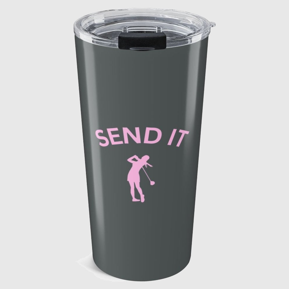 SEND IT (Female) - 20oz Tumbler in Dark Grey