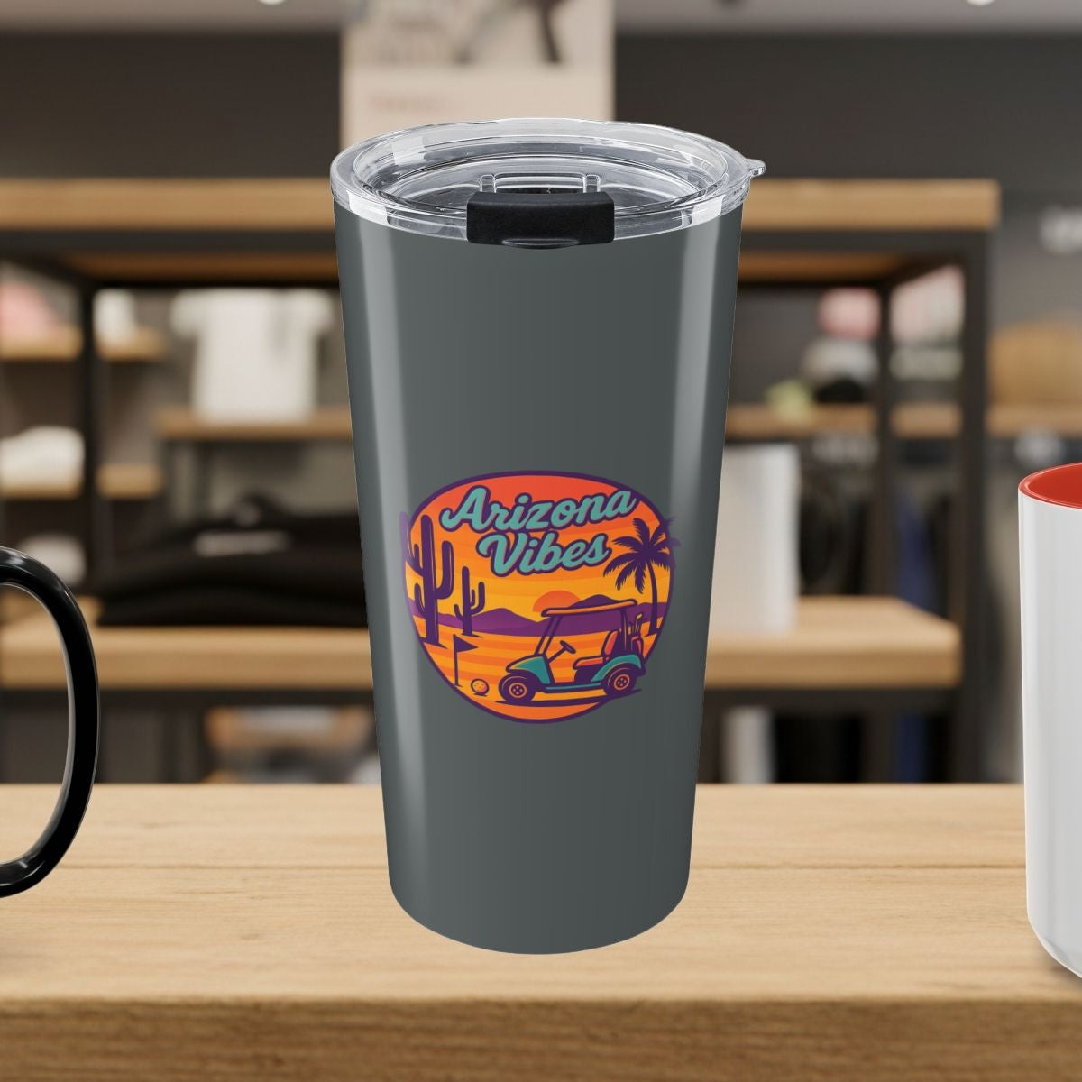 Golf Vibes - Arizona - Desert Edition Golf Destination - 20oz Tumbler in Dark Grey