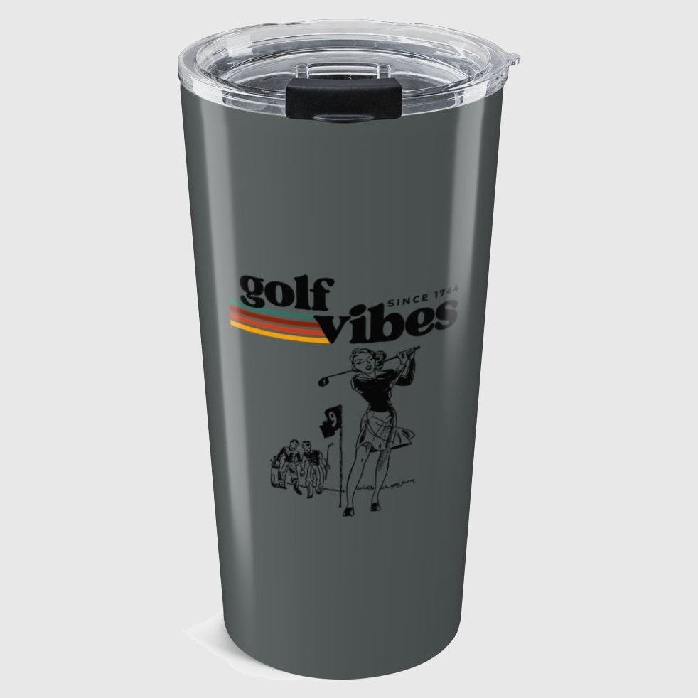Golf Vibes Retro - 20oz Tumbler in Dark Grey