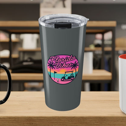 Golf Vibes - Florida Sunshine Edition - 20oz Tumbler in Dark Grey
