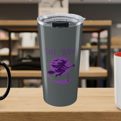 Golf Witch - 20oz Tumbler in Dark Grey