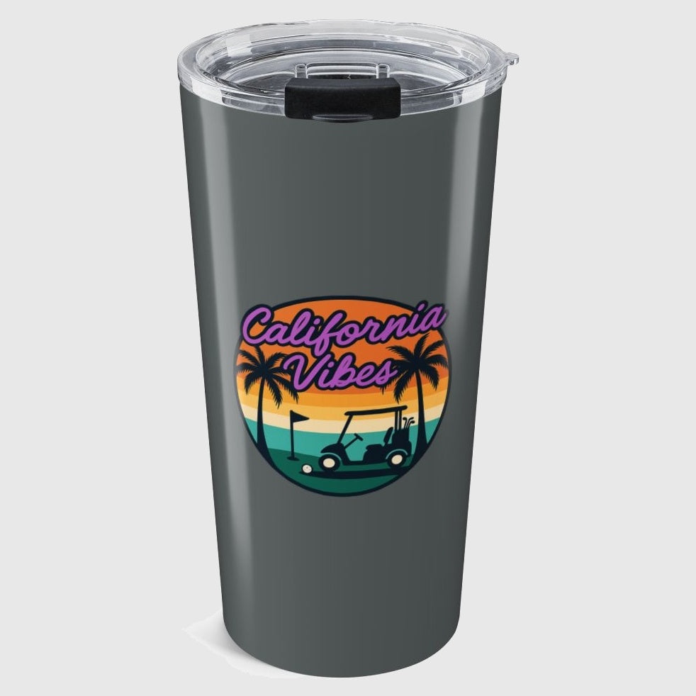 Golf Vibes - California Coast Edition - 20oz Tumbler in Dark Grey