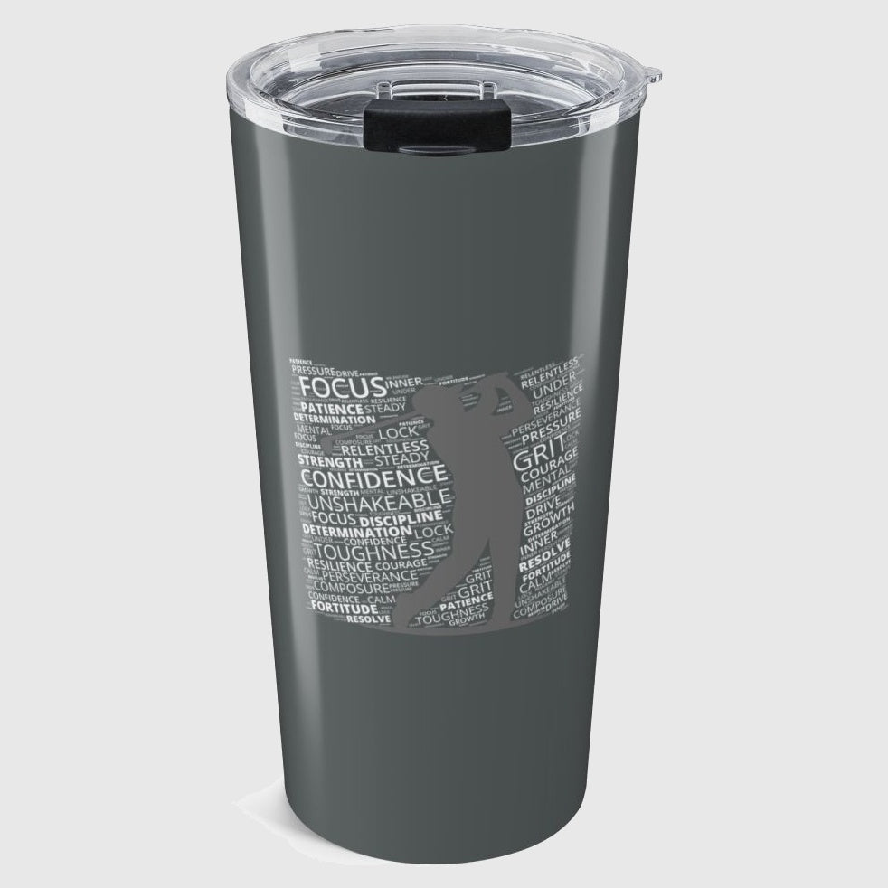 Unleash Your Mental Game (Male) - 20oz Tumbler in Dark Grey