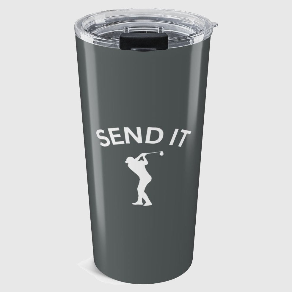 SEND IT (Male) - 20oz Tumbler in Dark Grey