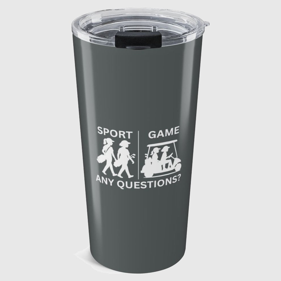 SPORT vs. GAME (Female) - 20oz Tumbler in Dark Grey
