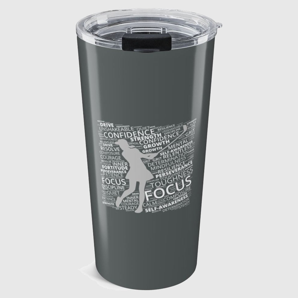 Unleash Your Mental Game (Female) - 20oz Tumbler in Dark Grey