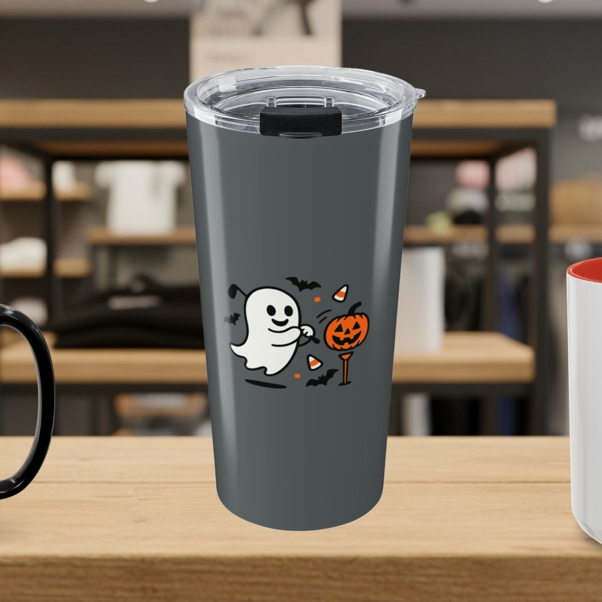 Ghost Tee Off - 20oz Tumbler in Dark Grey