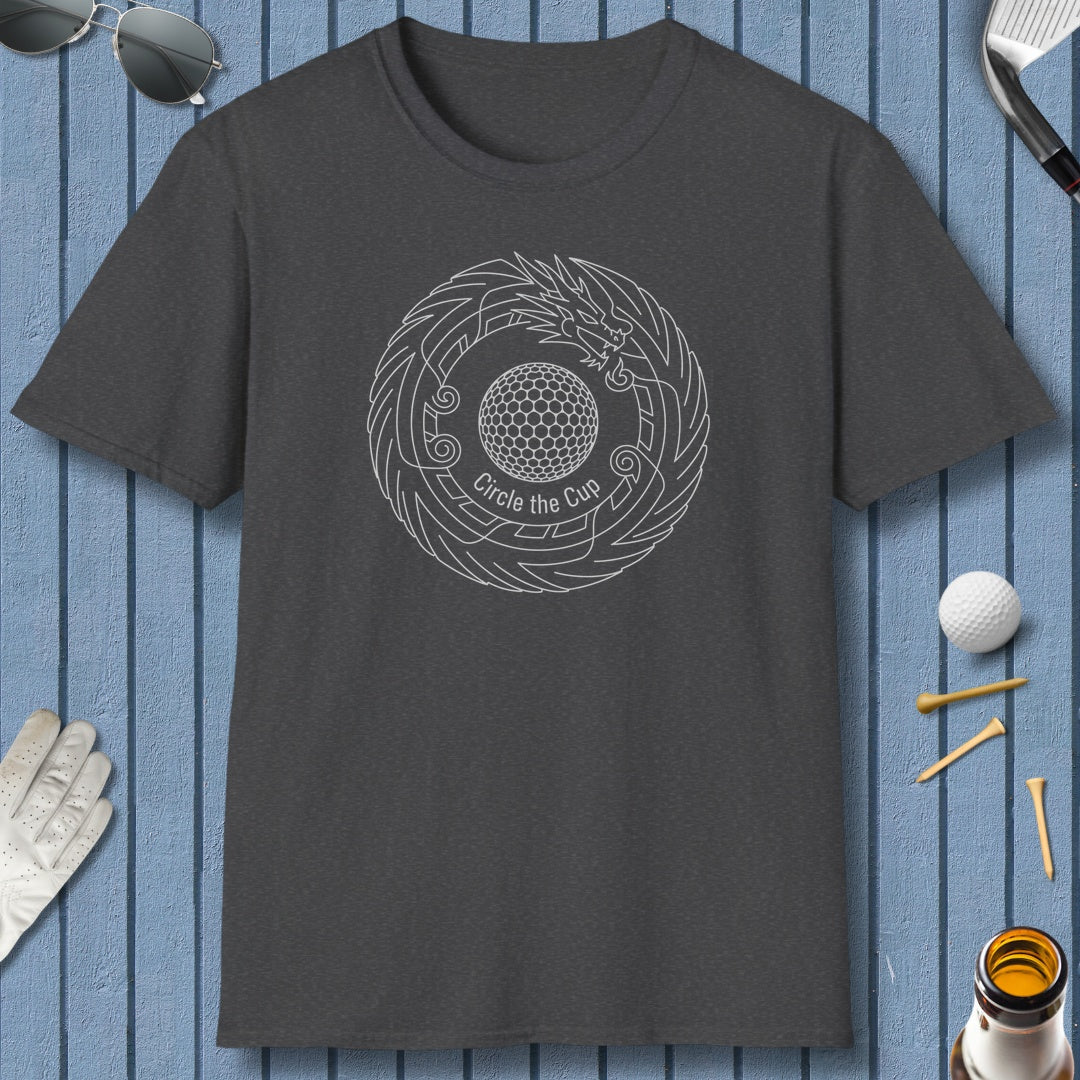 Circle the Cup - Adult Golf T-Shirt in Dark Heather
