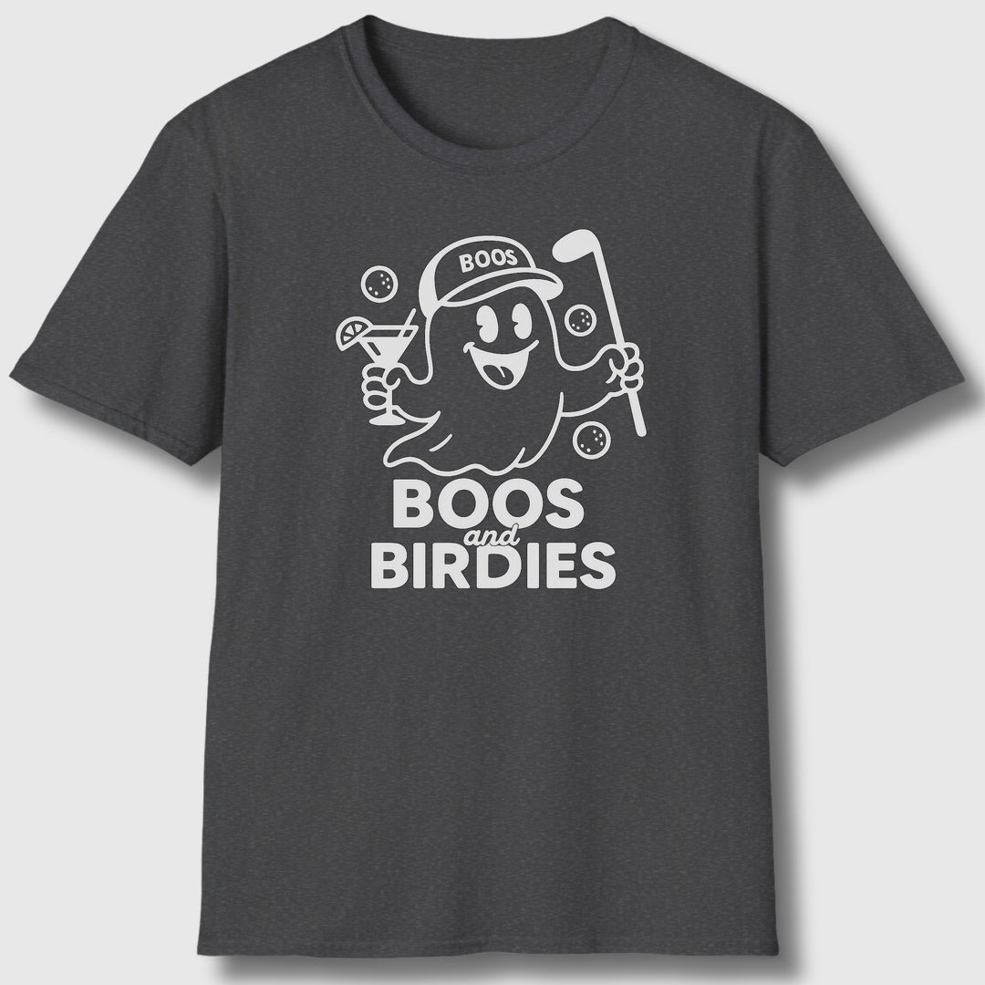 Boos and Birdies - Adult Golf T-Shirt in Dark Heather