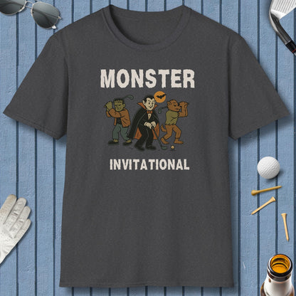 Monster Invitational - Adult Golf T-Shirt in Dark Heather