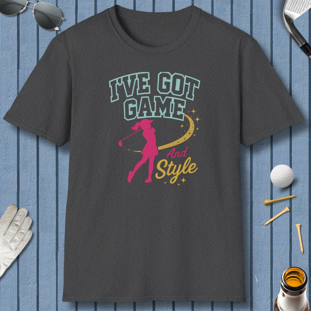 I've Got Game And Style - Adult Golf T-Shirt in Dark Heather