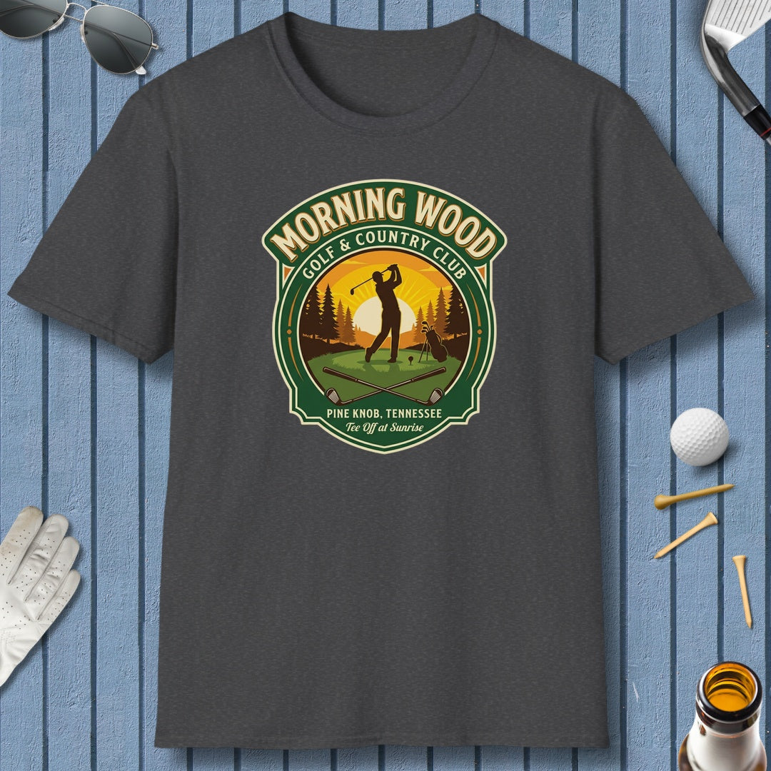 MORNING WOOD GOLF & COUNTRY CLUB - Adult Golf T-Shirt in Dark Heather