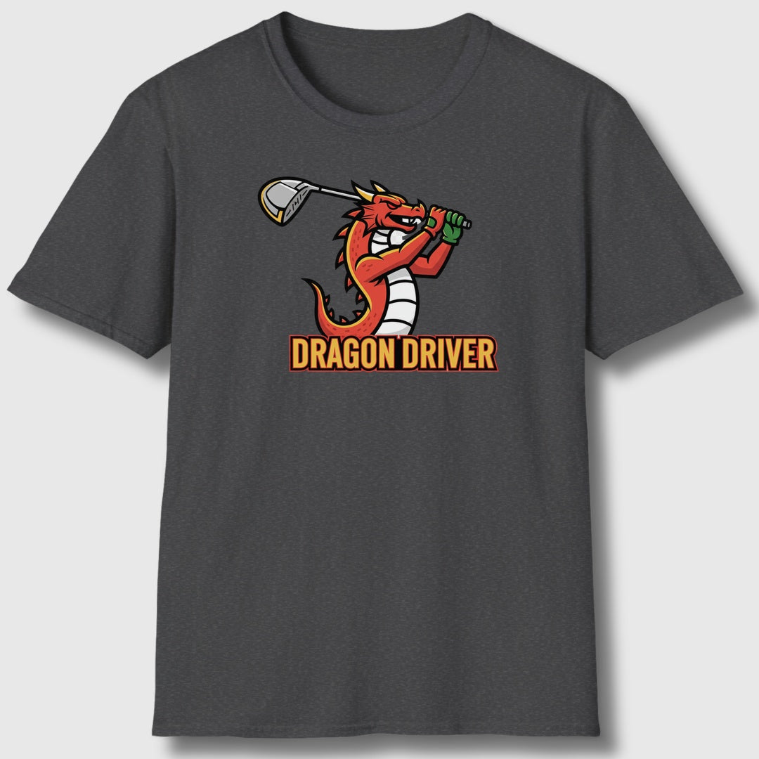 Dragon Driver - Adult Golf T-Shirt in Dark Heather
