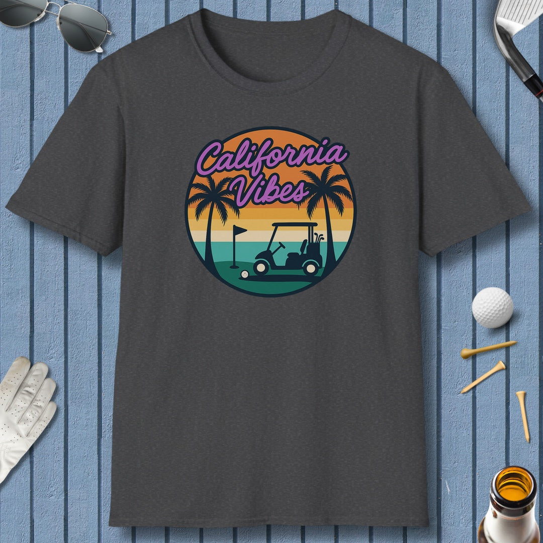 Golf Vibes - California Coast Edition - Adult Golf T-Shirt in Dark Heather