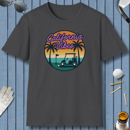Golf Vibes - California Coast Edition - Adult Golf T-Shirt in Dark Heather
